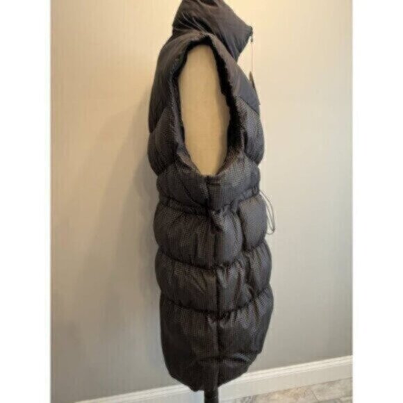 NEW Nike women's medium black/white puffer long Therma Fit vest MSRP $200 - Picture 8 of 12